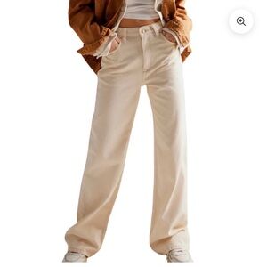 Free People Tinsley Baggy High Rise Straight Leg